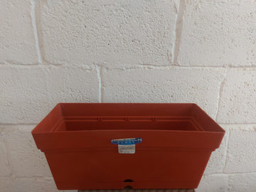 Tesla 40 cm Wide Plastic Planter (Brown)