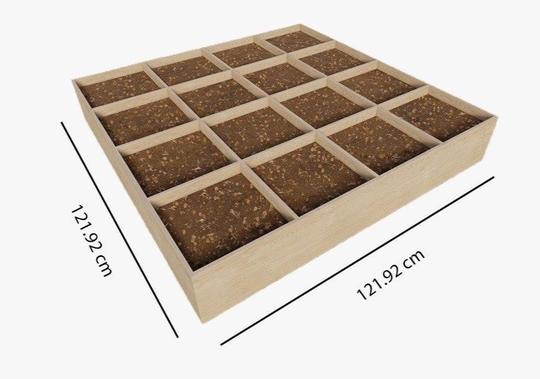 Foodscape Wooden Raised Bed - 3 feet x 3 feet - Growpro Egypt