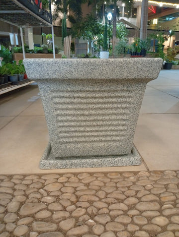 PEU with Plate Square Fiber Plastic pot 30 cm