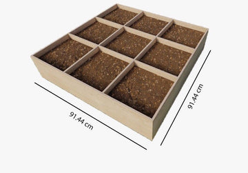 Foodscape Wooden Raised Bed - 3 feet x 3 feet - Growpro Egypt